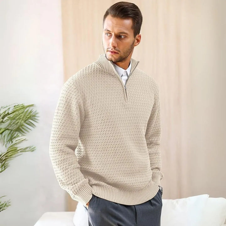 Cody Textured Half-Zip Sweater