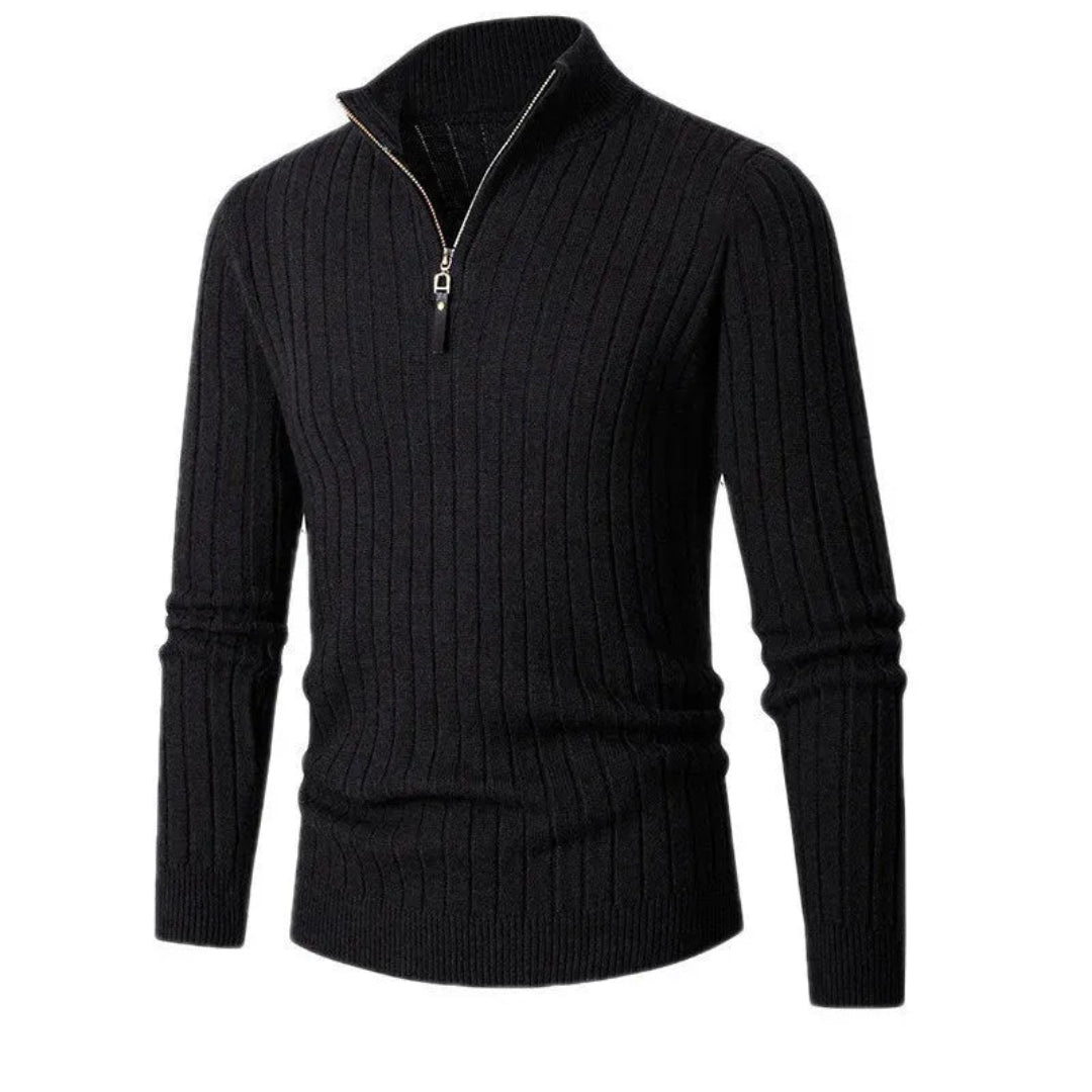 Cole Ribbed Half-Zip Sweater