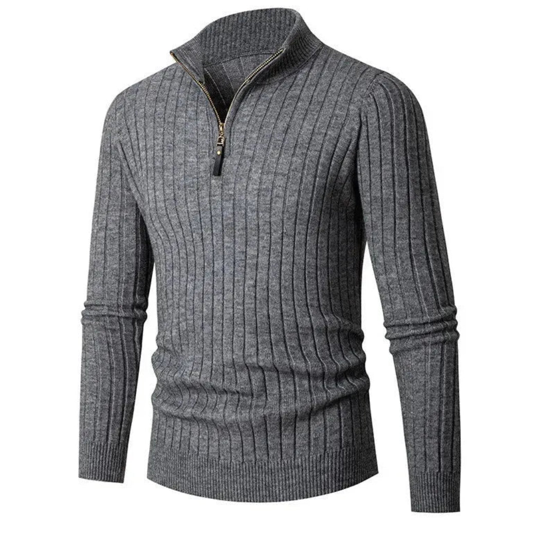 Cole Ribbed Half-Zip Sweater