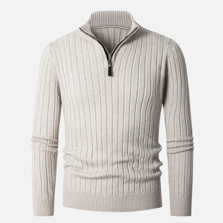Cole Ribbed Half-Zip Sweater