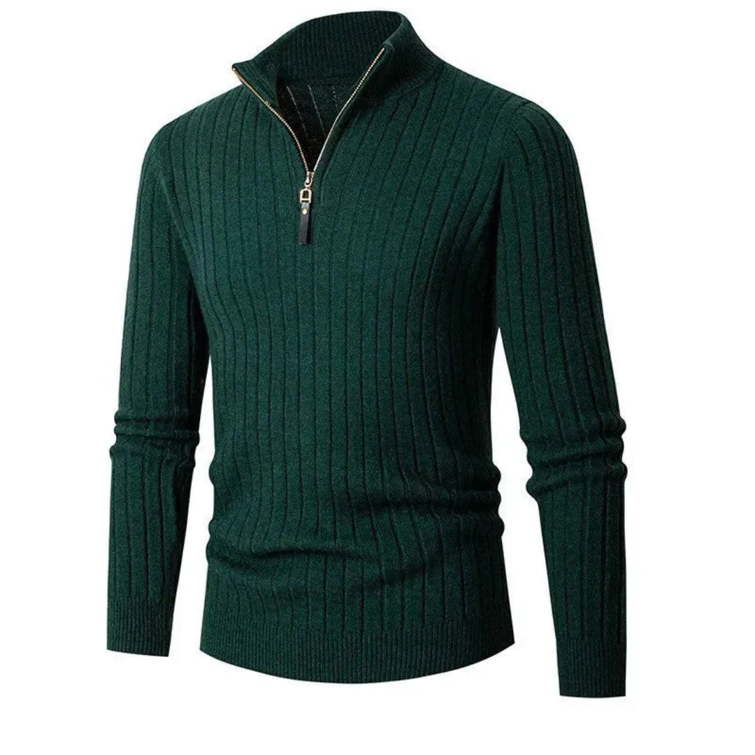 Cole Ribbed Half-Zip Sweater