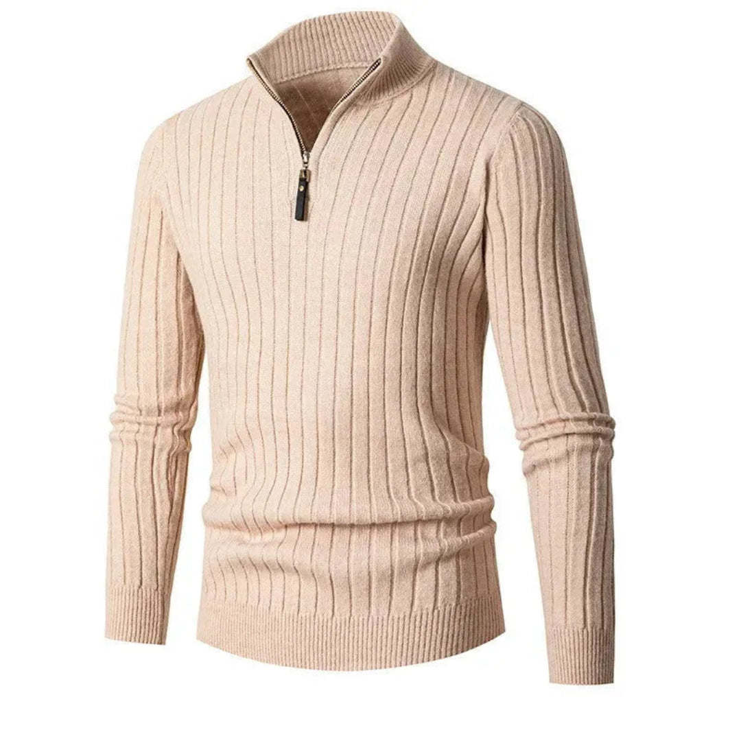Cole Ribbed Half-Zip Sweater