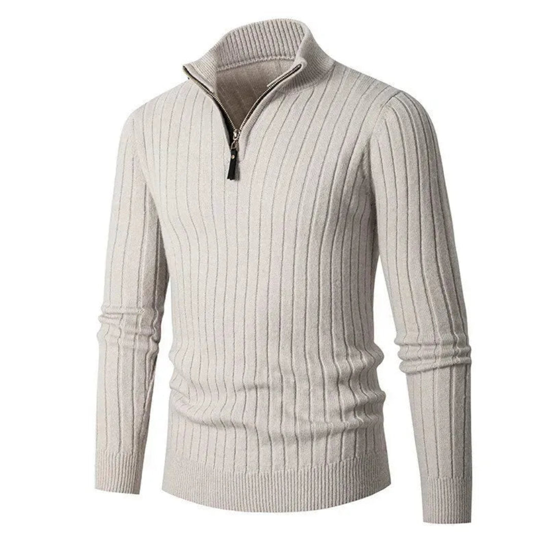 Cole Ribbed Half-Zip Sweater