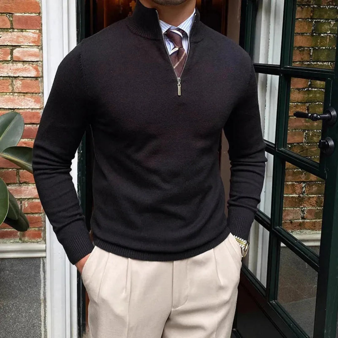 Colin Stand Collar Knitted Sweater