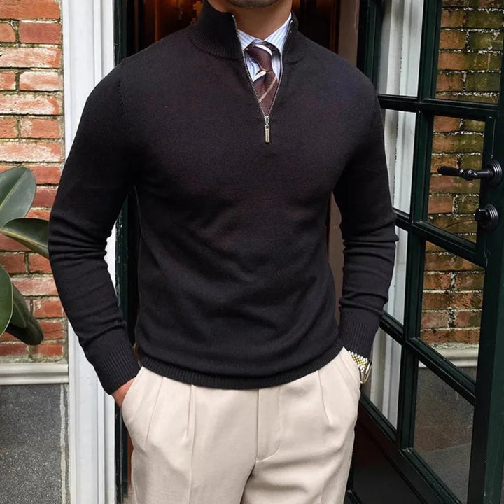Colin Stand Collar Knitted Sweater