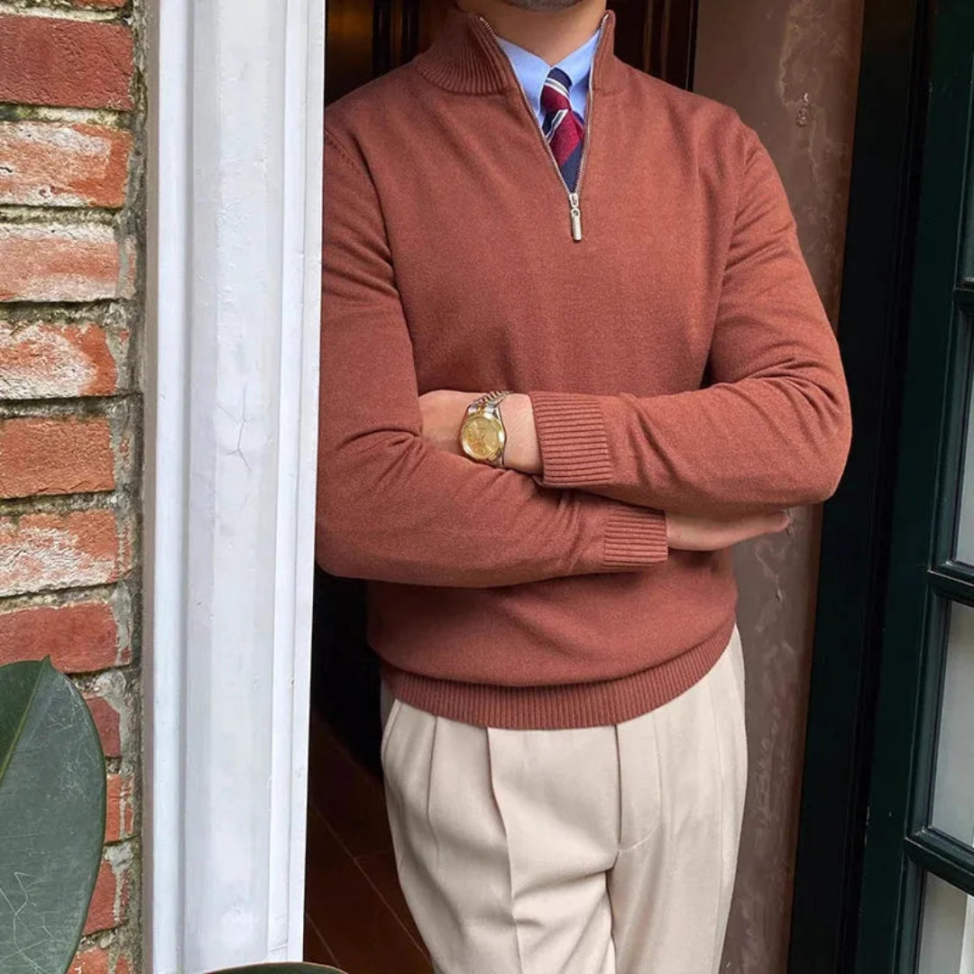 Colin Stand Collar Knitted Sweater