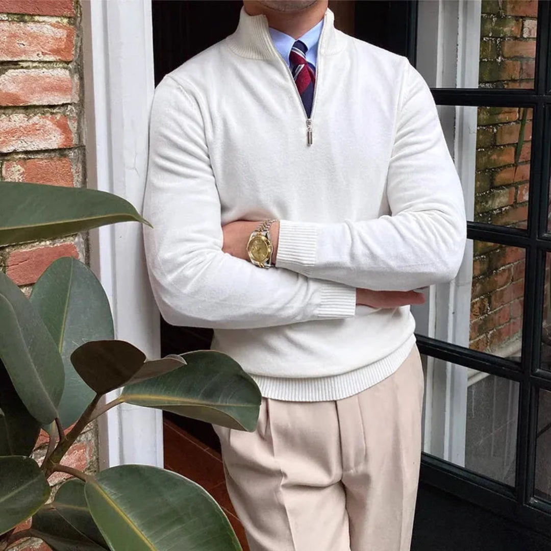 Colin Stand Collar Knitted Sweater