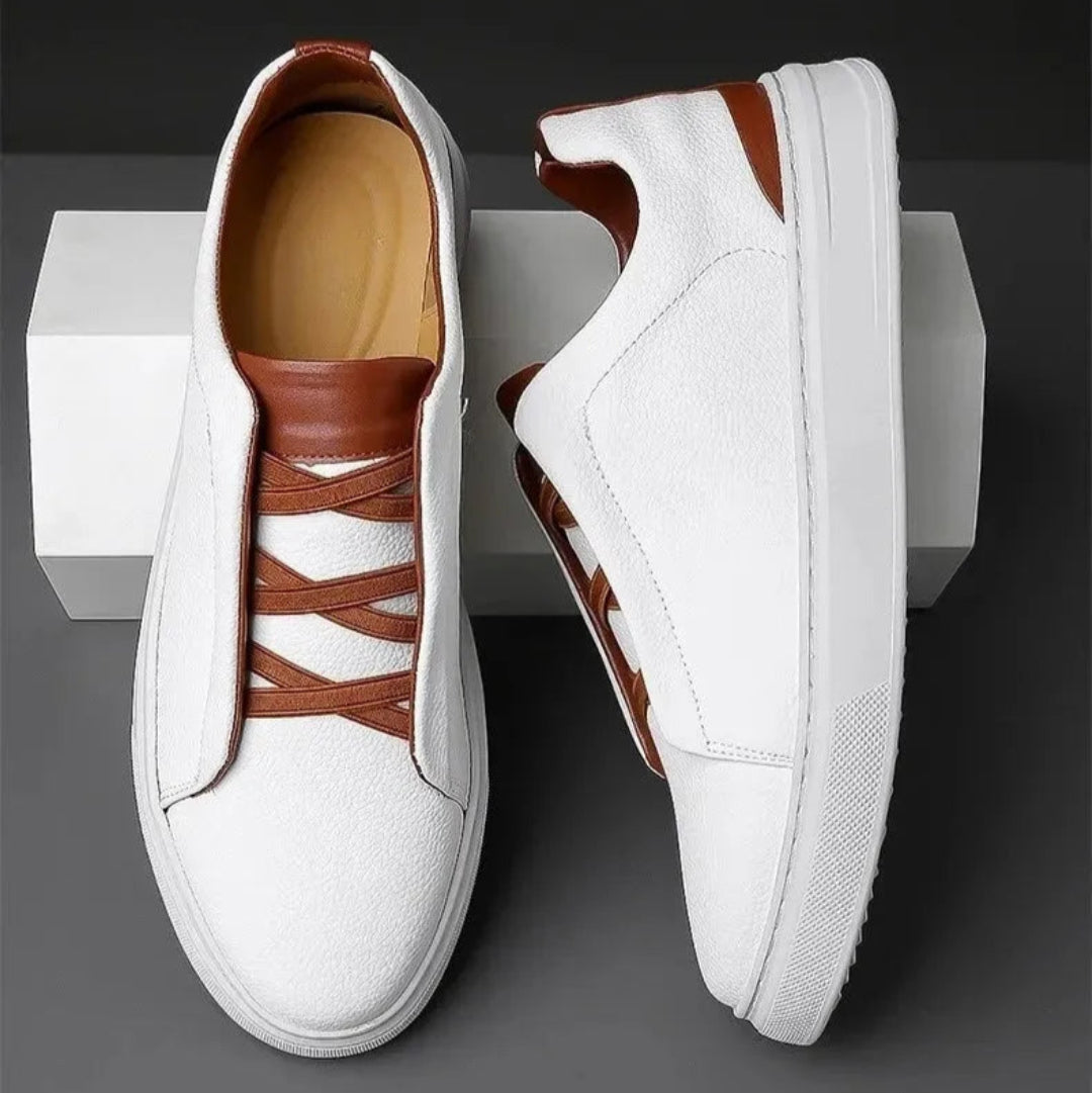 Elias Luxe Crossover Leather Sneakers