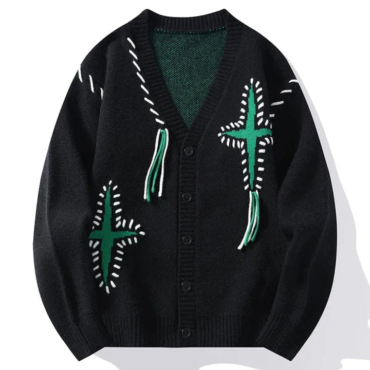 Dallas Abstract Stitch Knit Cardigan
