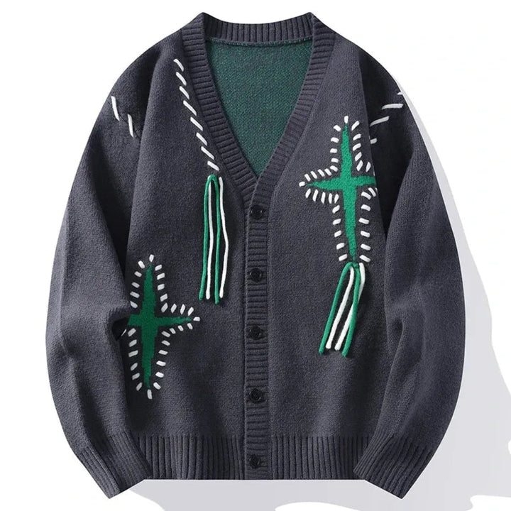 Dallas Abstract Stitch Knit Cardigan