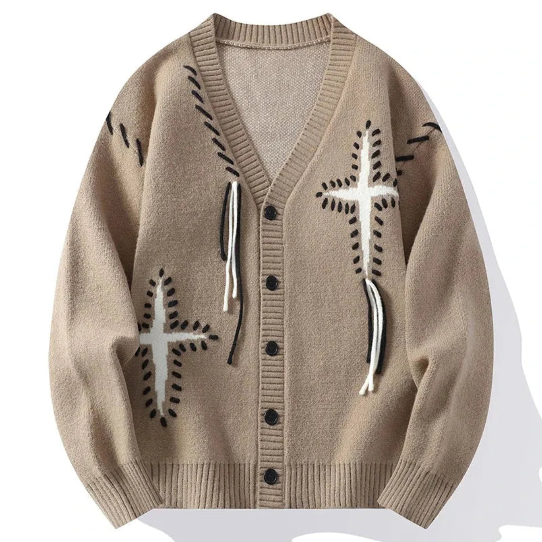 Dallas Abstract Stitch Knit Cardigan