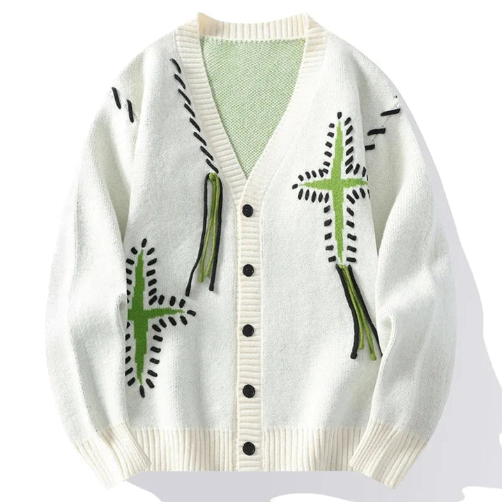 Dallas Abstract Stitch Knit Cardigan