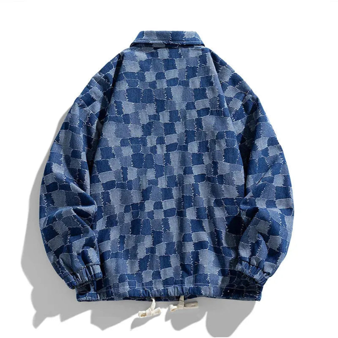 Dave Checkered Denim Jacket