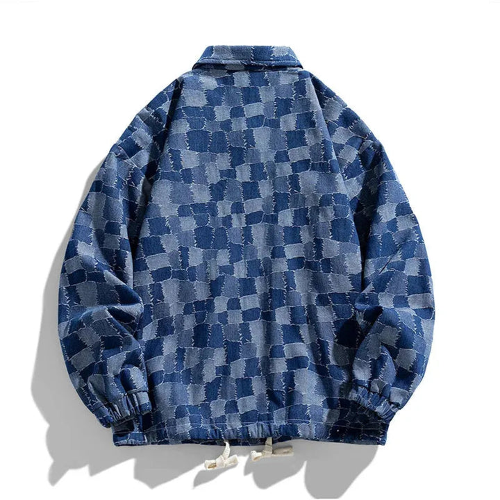 Dave Checkered Denim Jacket