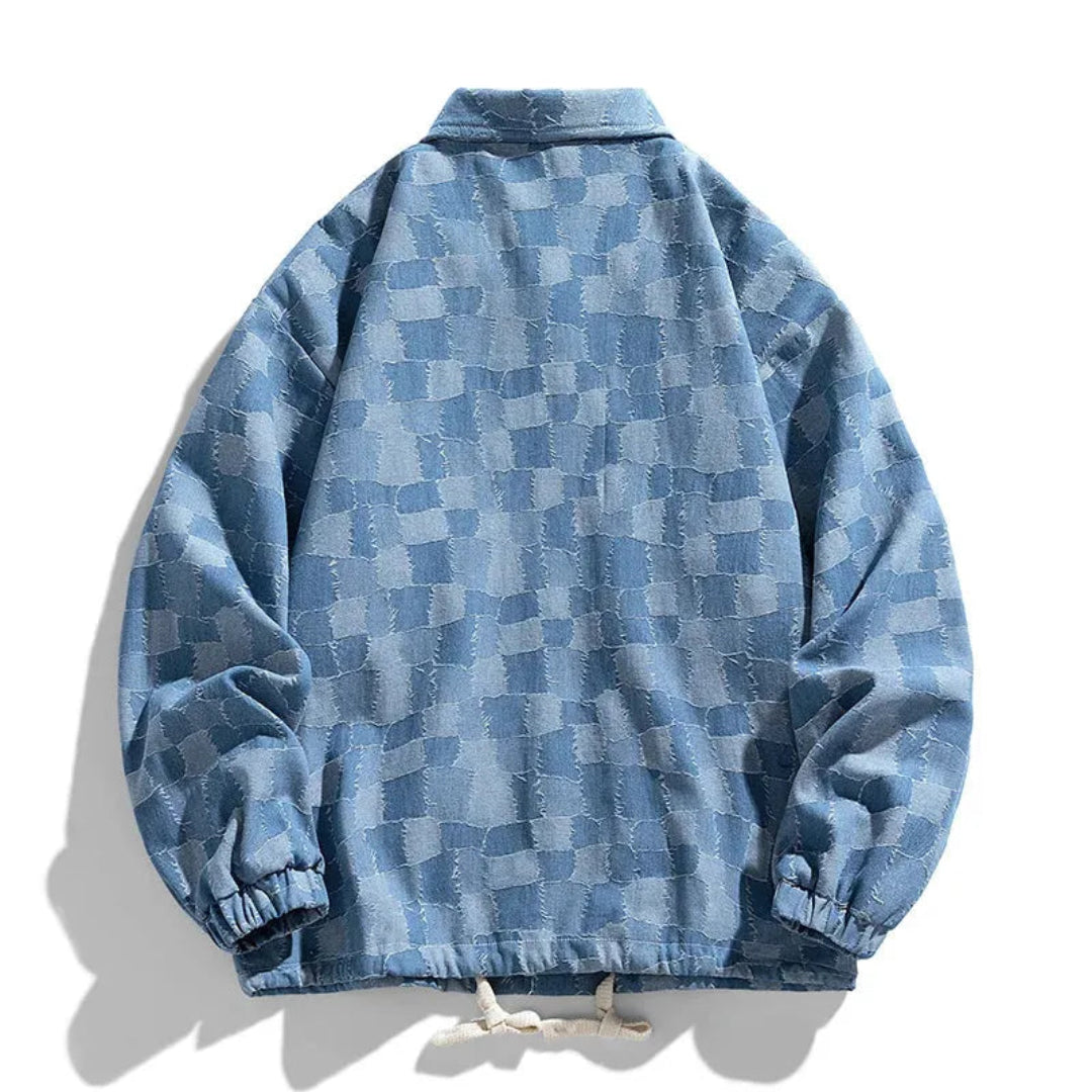 Dave Checkered Denim Jacket