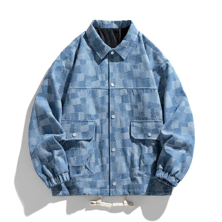Dave Checkered Denim Jacket