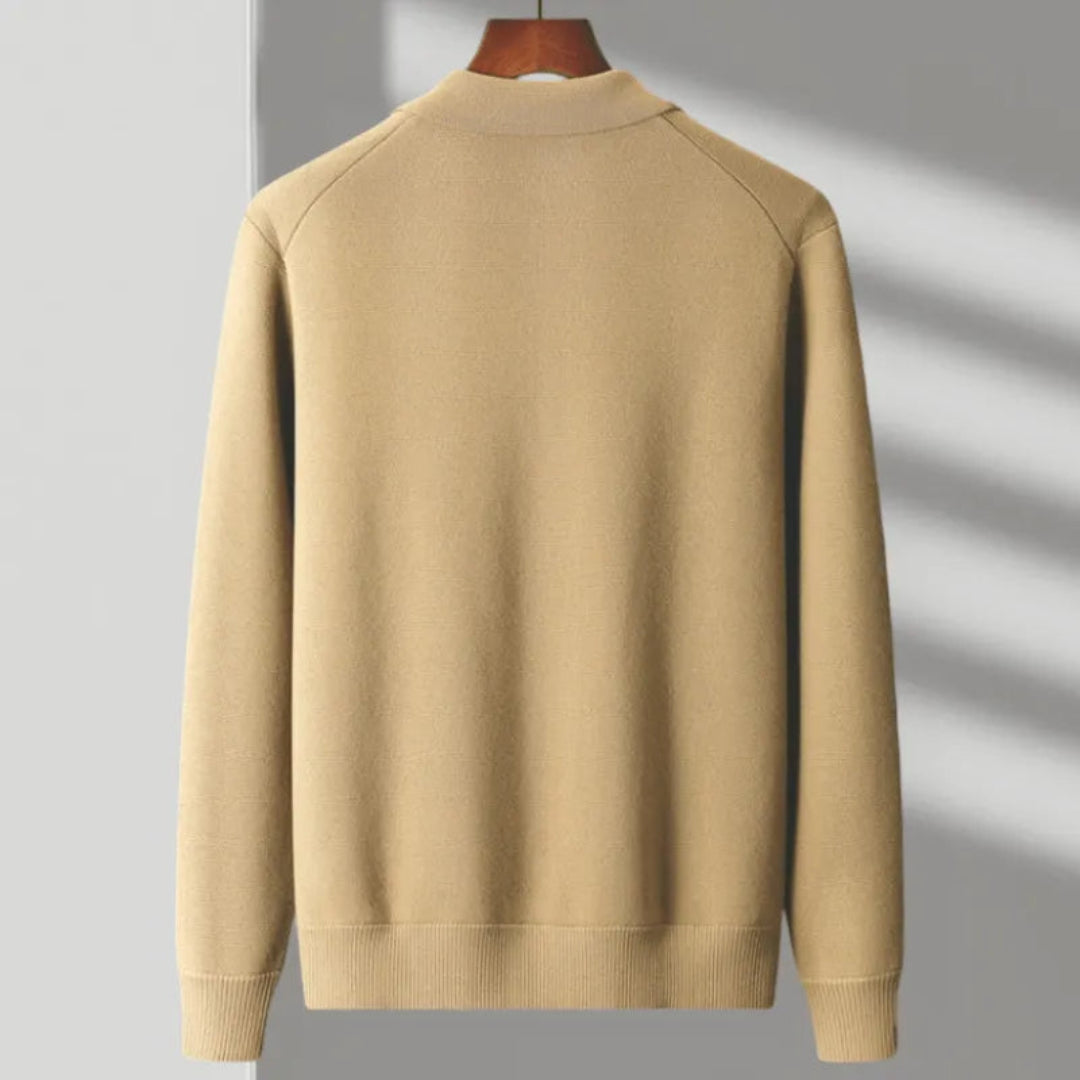 David Button-Up Wool Cardigan