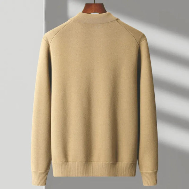 David Button-Up Wool Cardigan