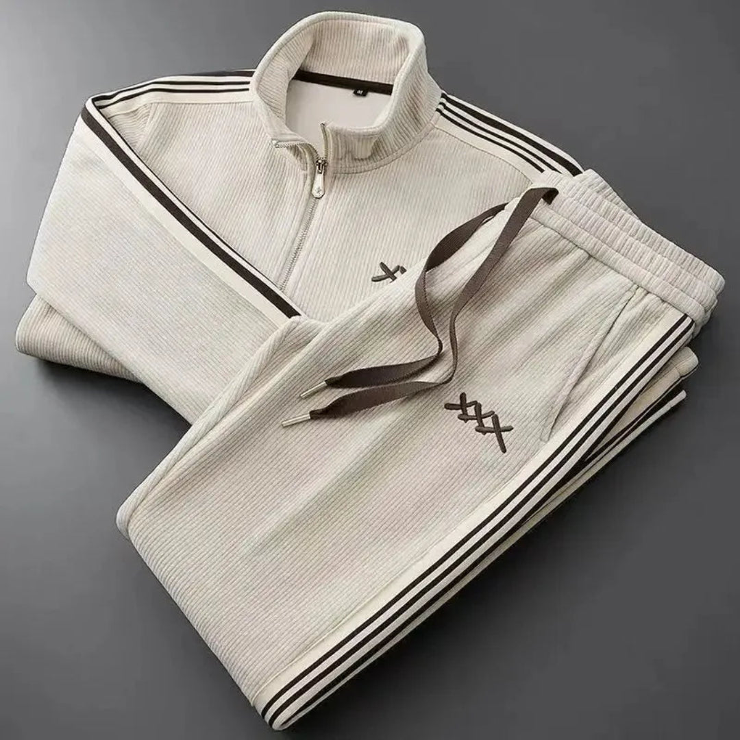 David Corduroy Zip-Up Tracksuit Set