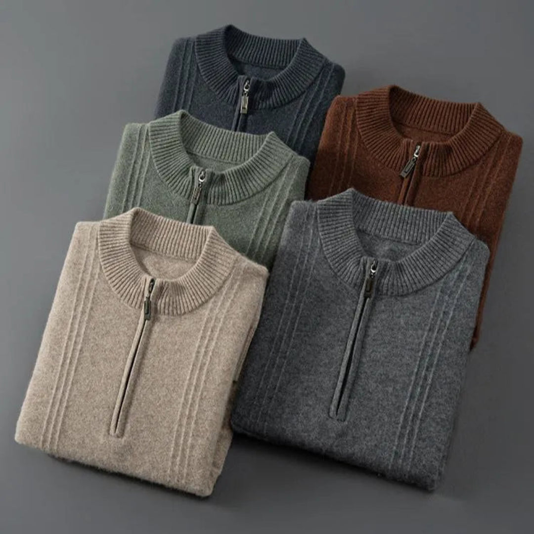 Diego Half-Zip Wool Sweater