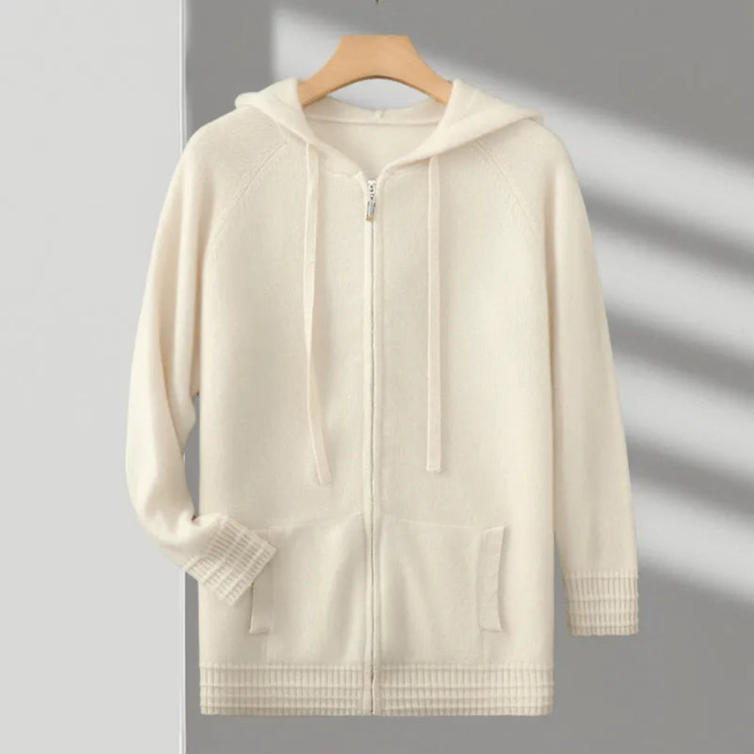 Drew Merino Wool Full-Zip Hooded Sweater