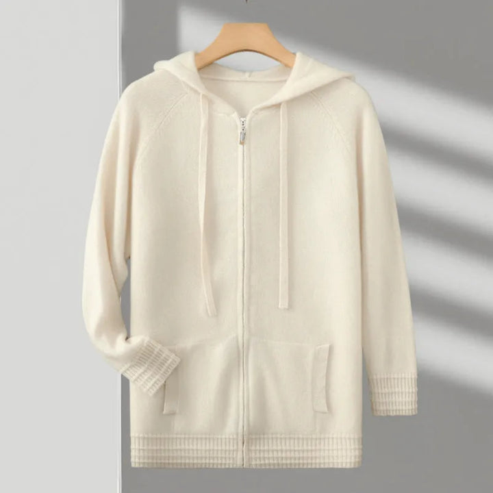 Drew Merino Wool Full-Zip Hooded Sweater
