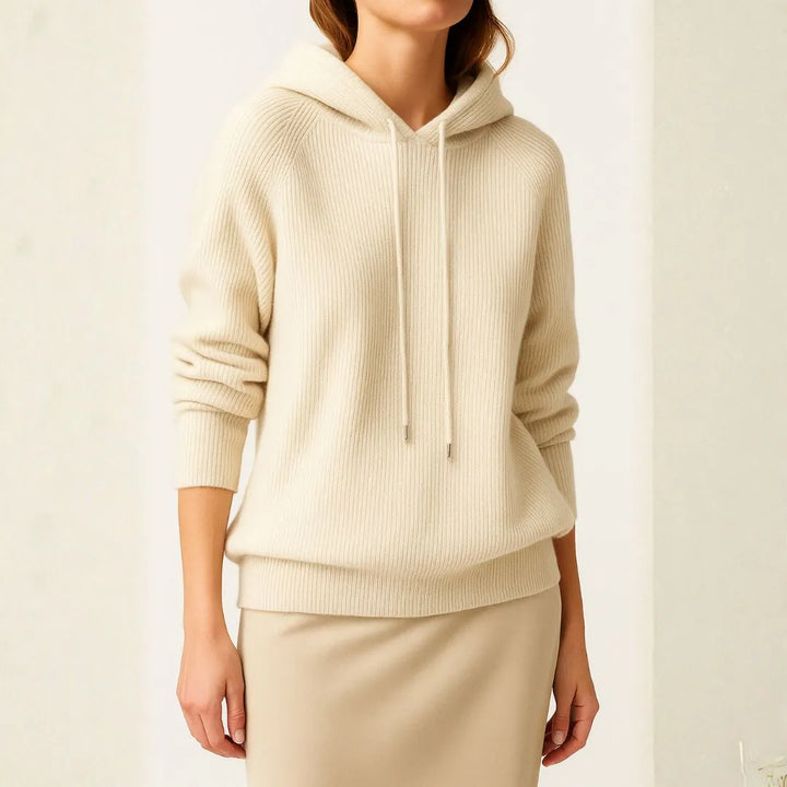 Elaine Women’s Ribbed Cashmere Hoodie