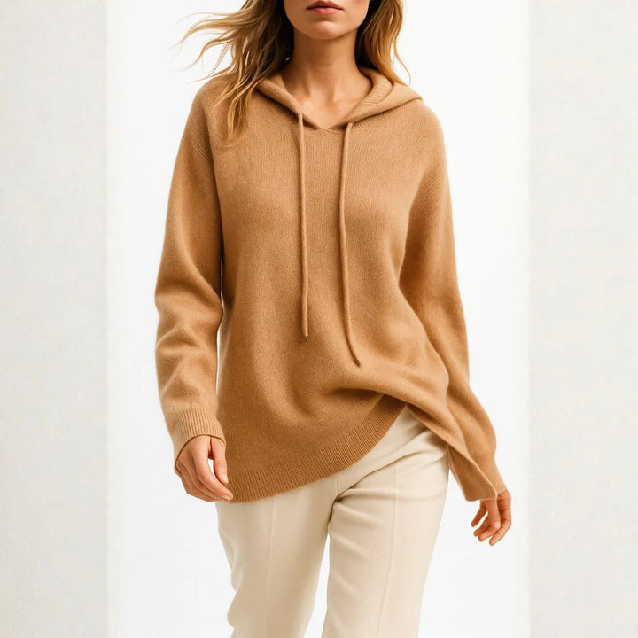 Elaine Women’s Ribbed Cashmere Hoodie