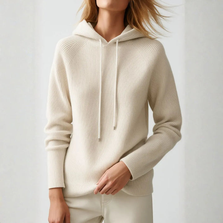 Elaine Women’s Ribbed Cashmere Hoodie