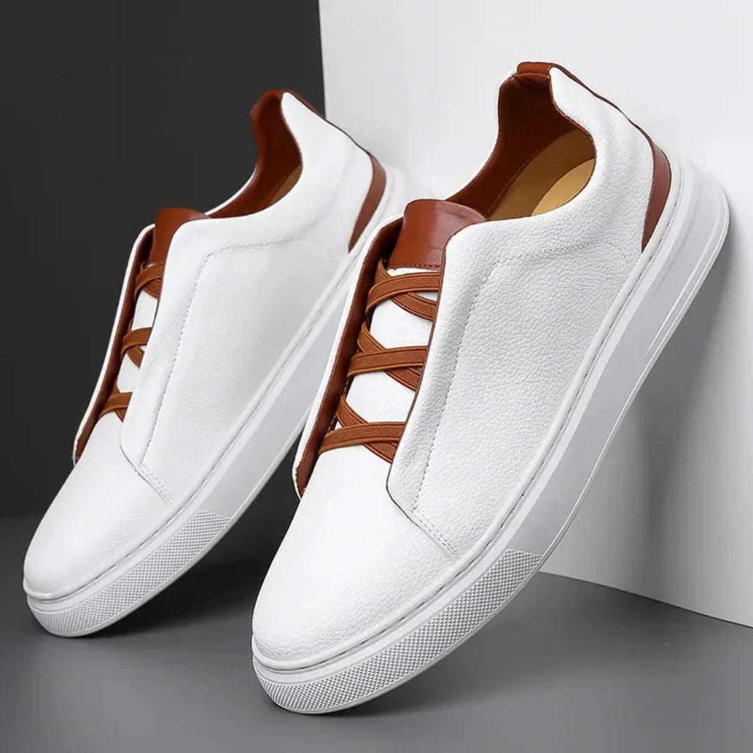 Elias Luxe Crossover Leather Sneakers