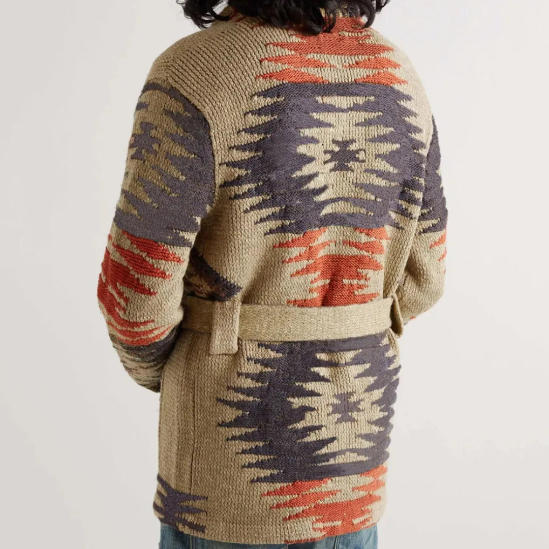 Elliot Jacquard Wool Cardigan 3
