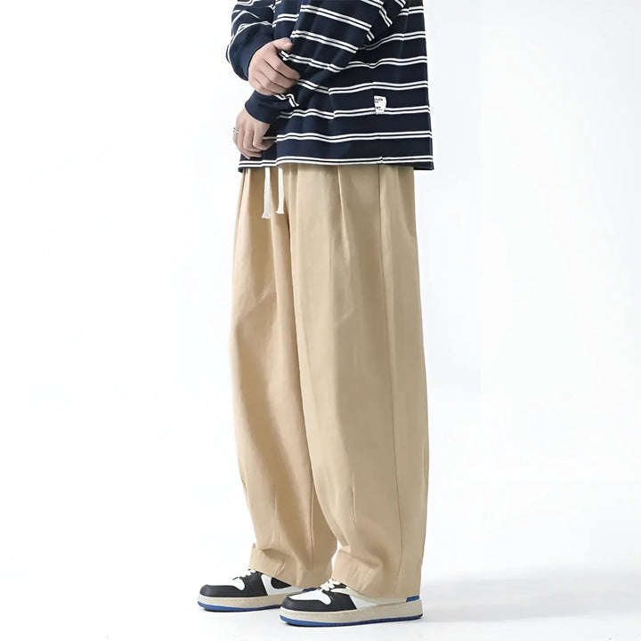 Elliott Oversized Pleated Cotton Pants