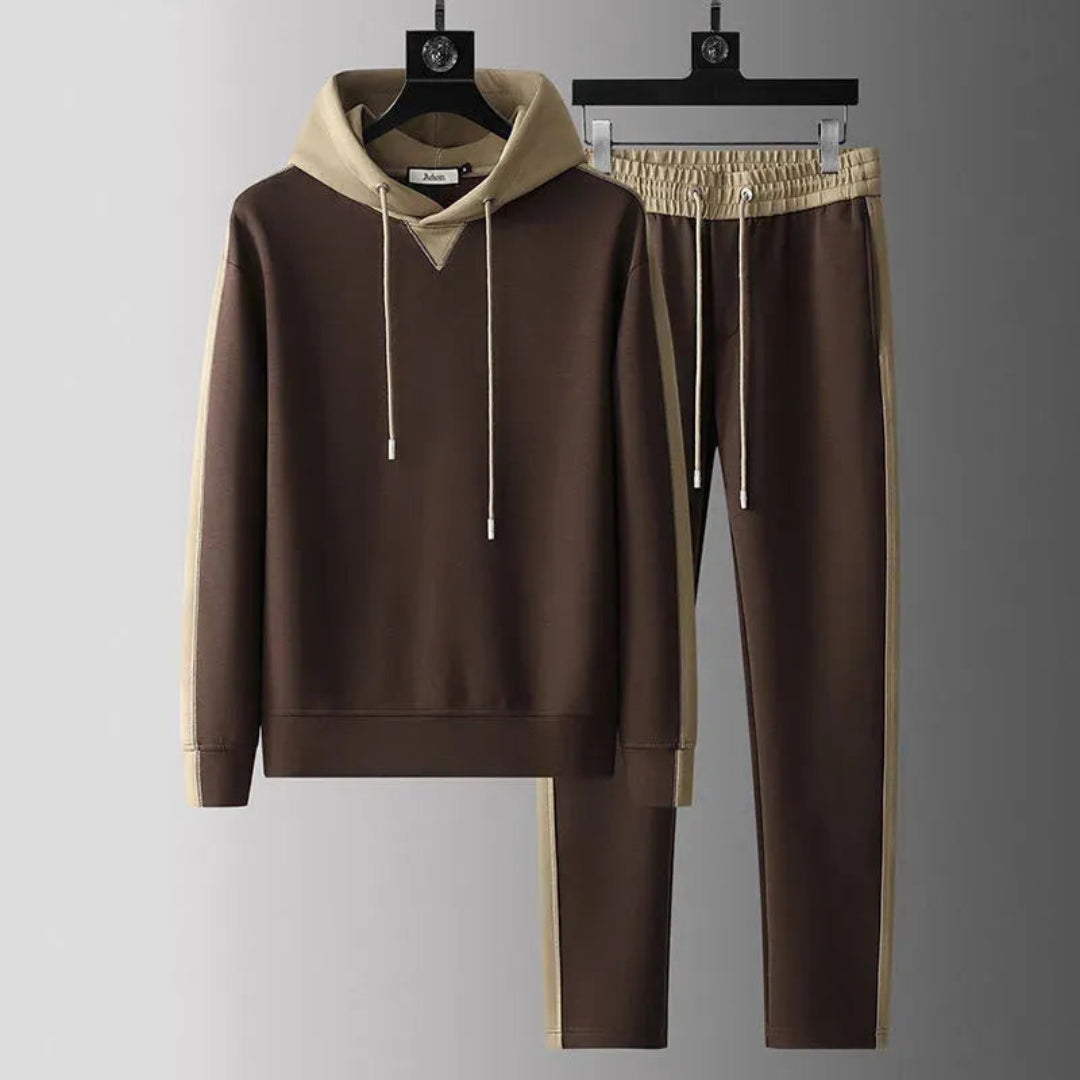 Enzo Two-Tone Hoodie Tracksuit Set