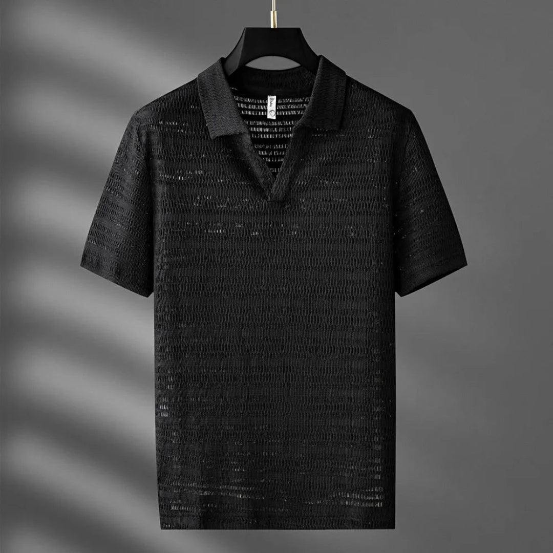 Eric Textured Knit Polo Shirt