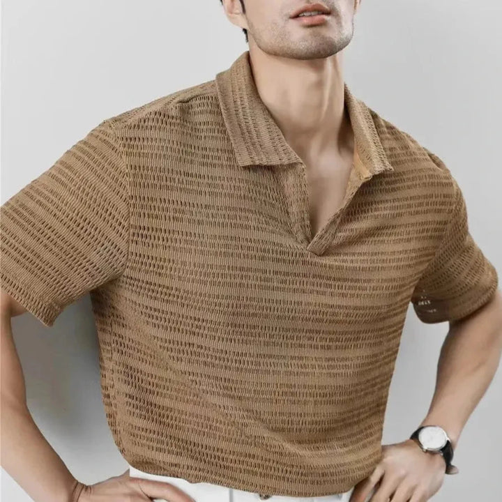 Eric Textured Knit Polo Shirt