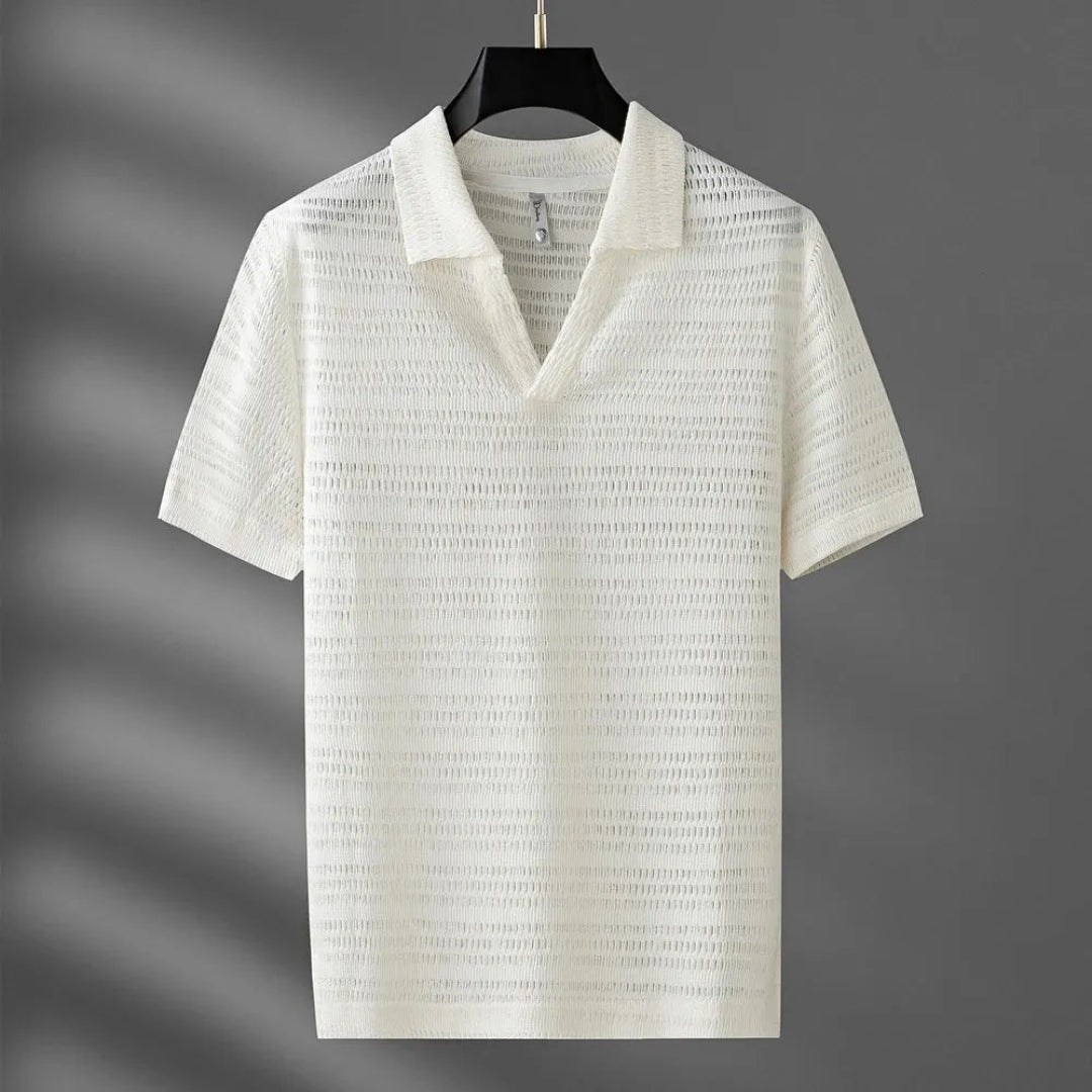 Eric Textured Knit Polo Shirt