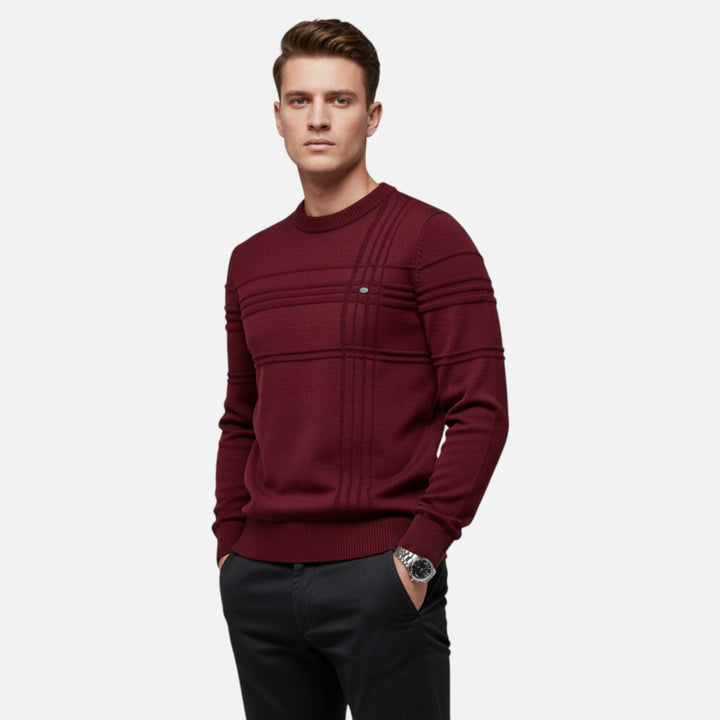 Evan Linear Ribbed Sweater