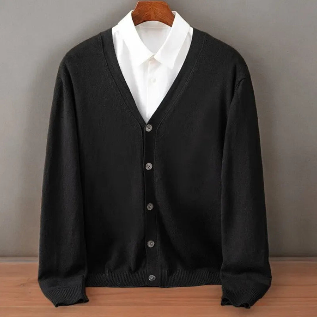 Evan V-Neck Cashmere Cardigan