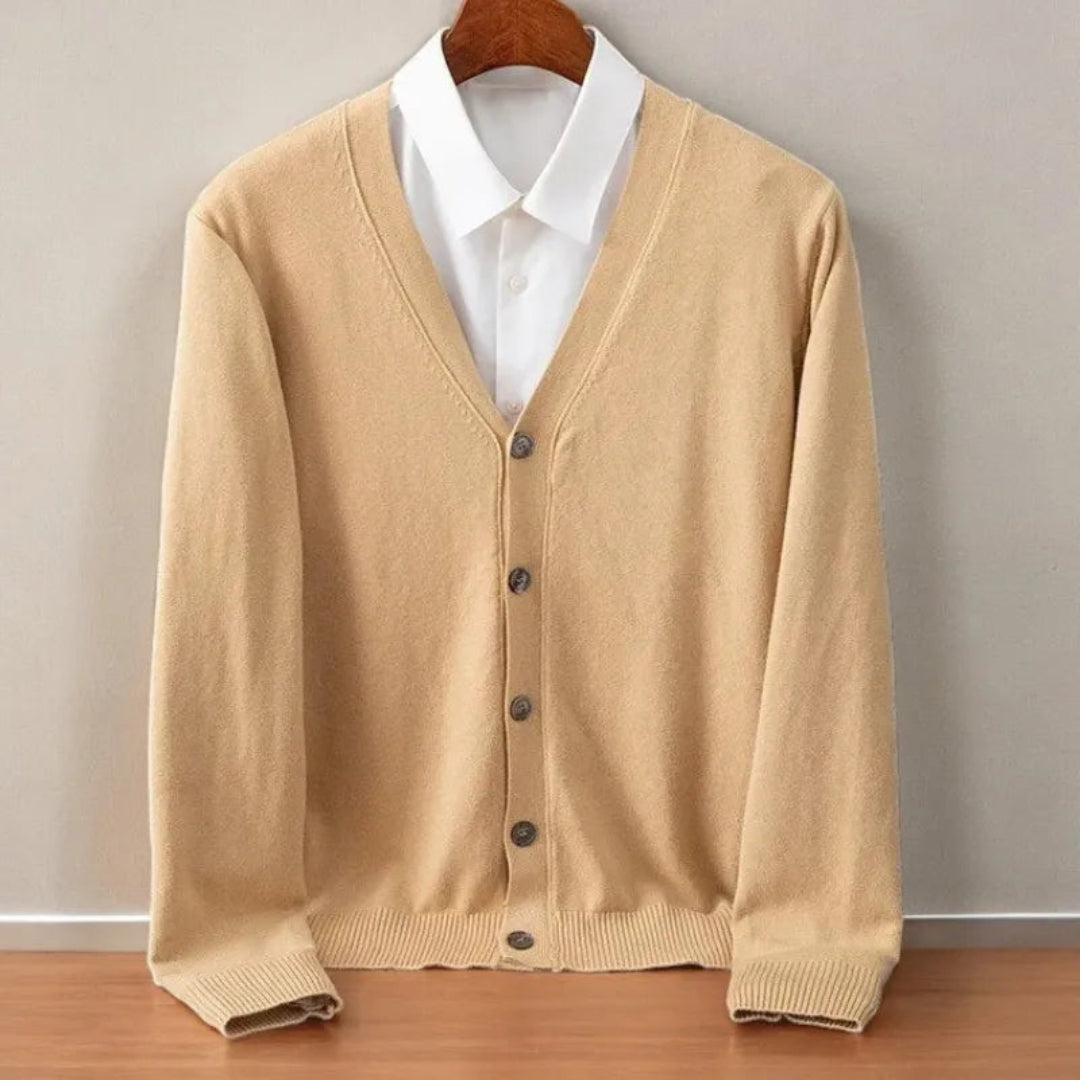 Evan V-Neck Cashmere Cardigan