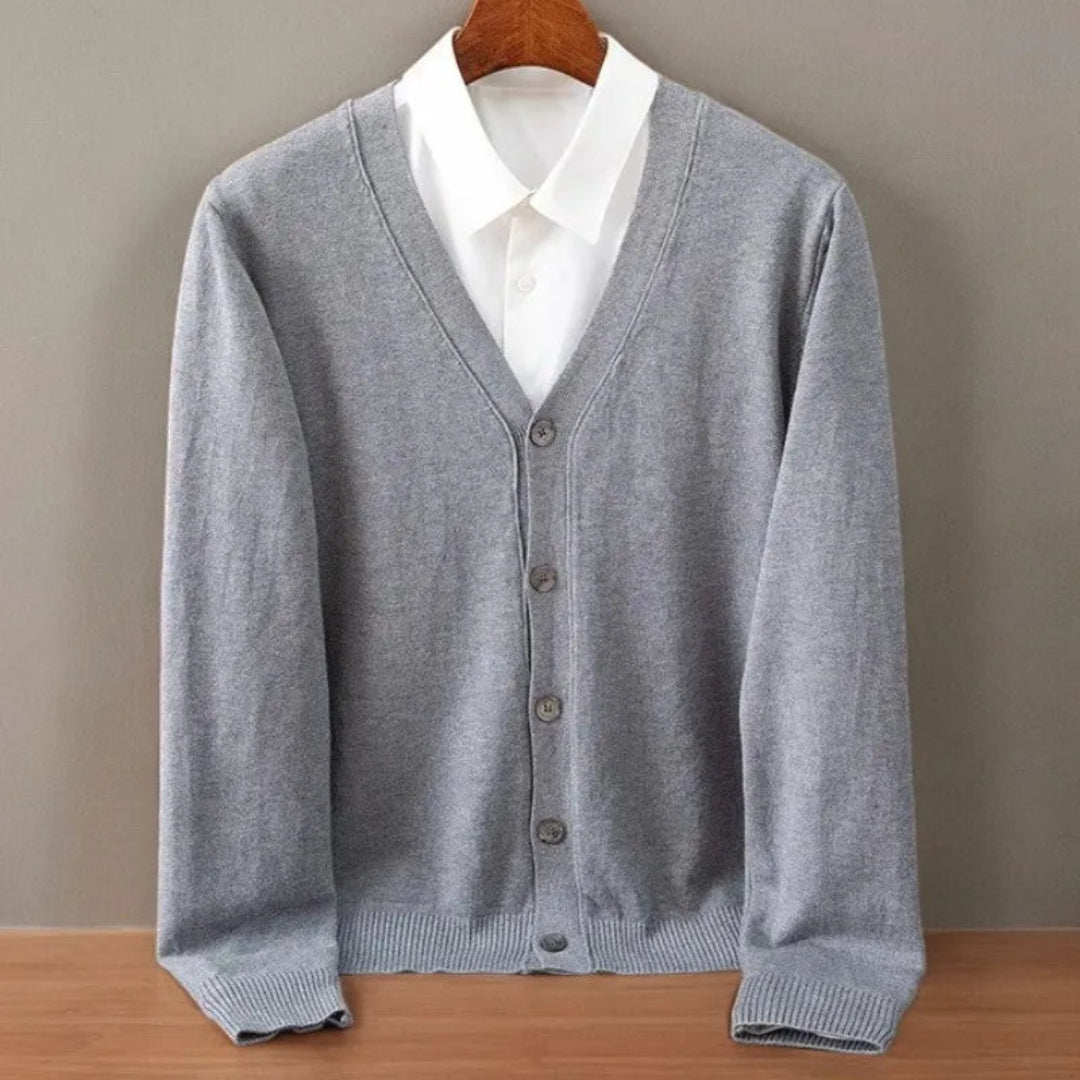 Evan V-Neck Cashmere Cardigan
