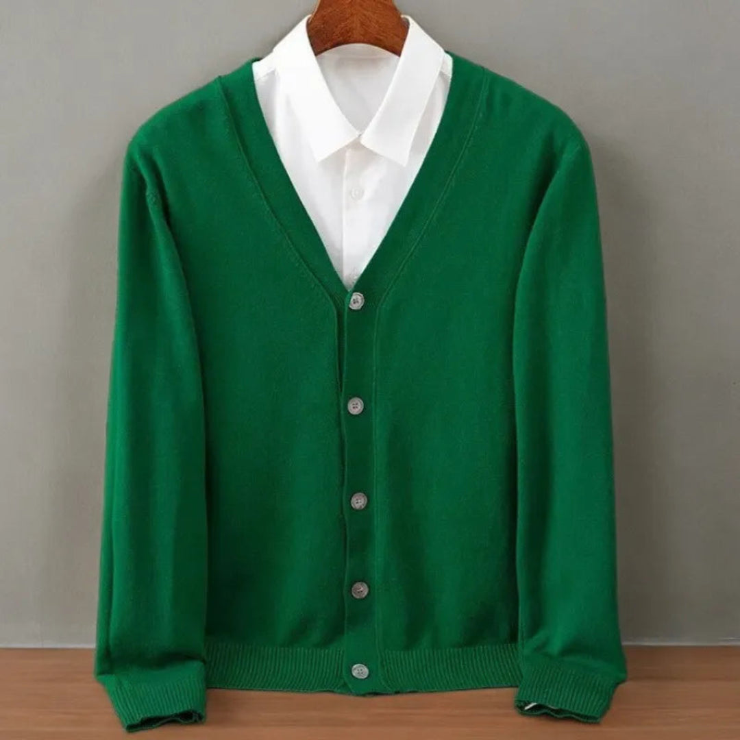 Evan V-Neck Cashmere Cardigan