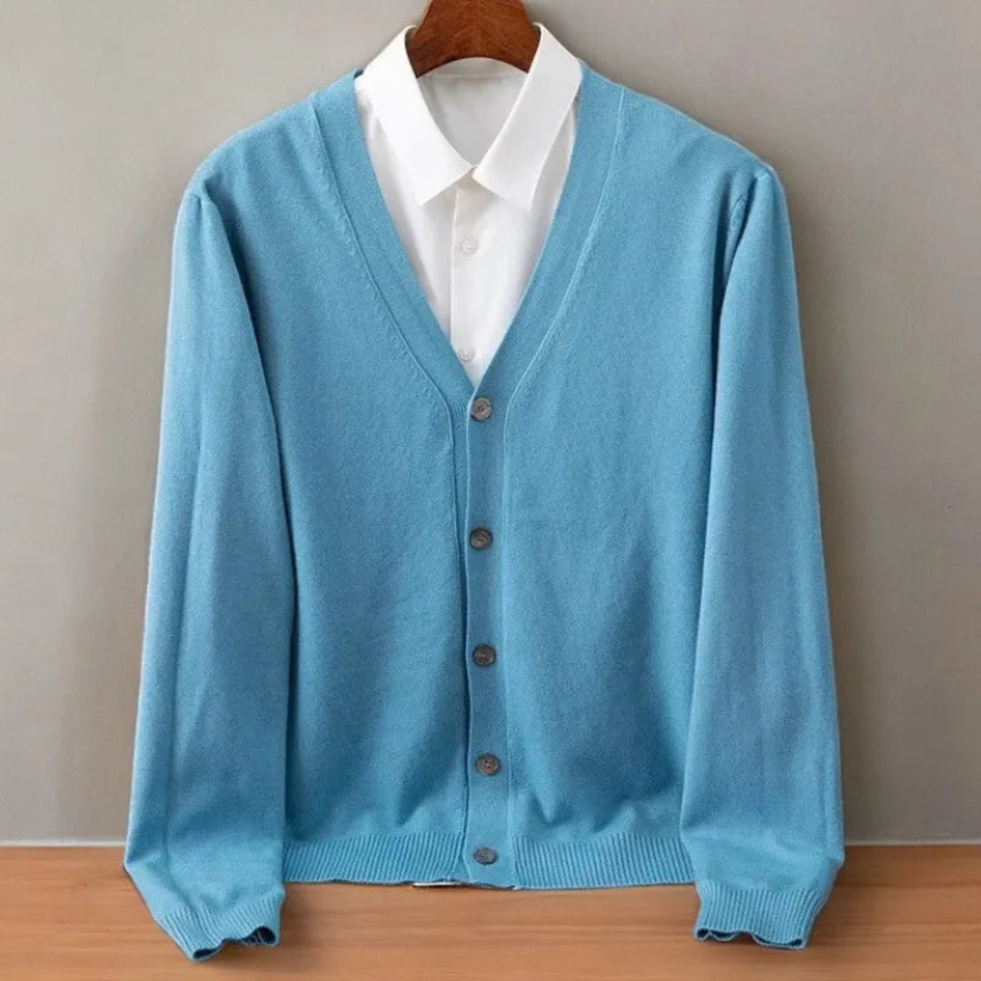 Evan V-Neck Cashmere Cardigan