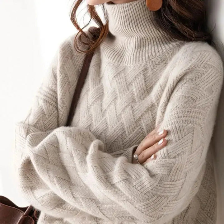 Francine Women's Textured Turtleneck Sweater