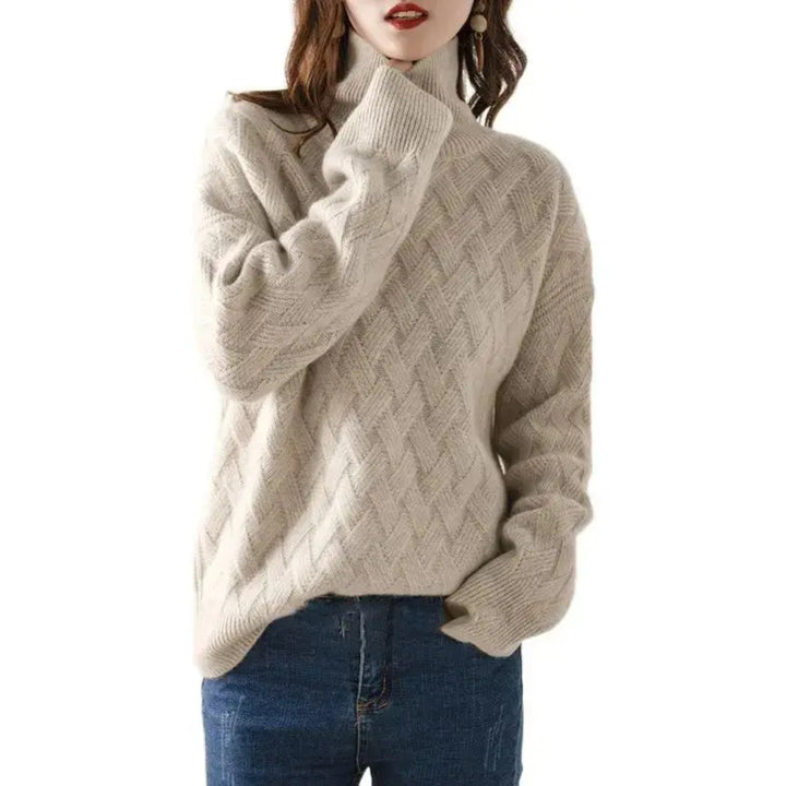 Francine Women's Textured Turtleneck Sweater