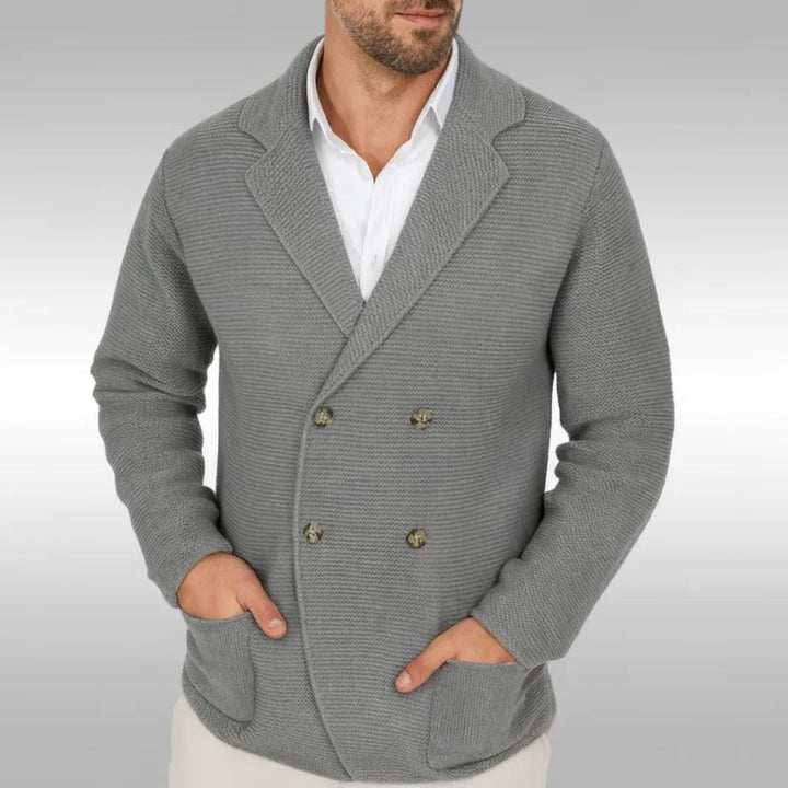 Gianni Double-Breasted Knit Cardigan