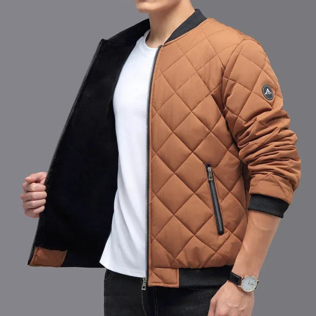 Gideon Quilted Fleece-Lined Jacket