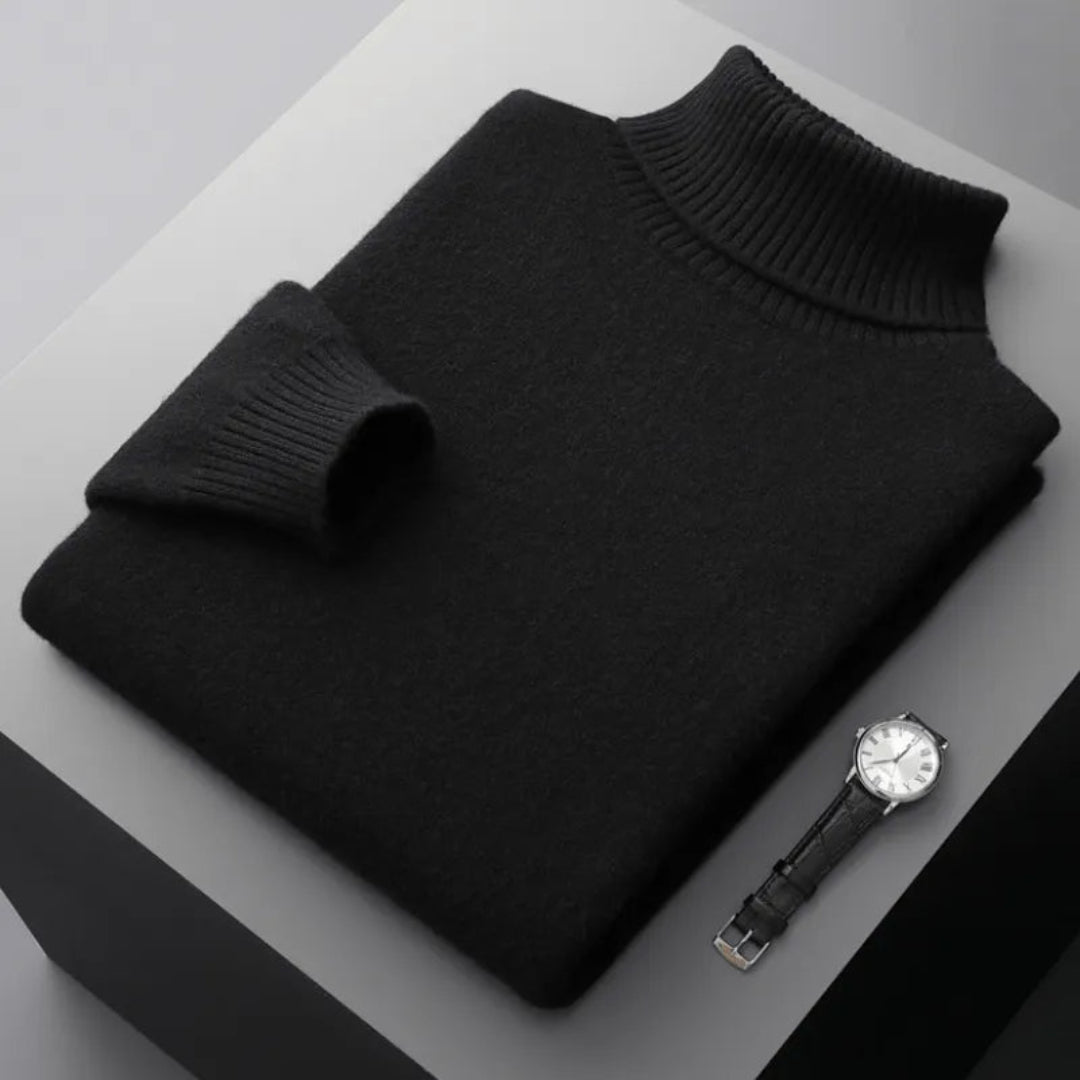 Glen Turtleneck Cashmere Sweater