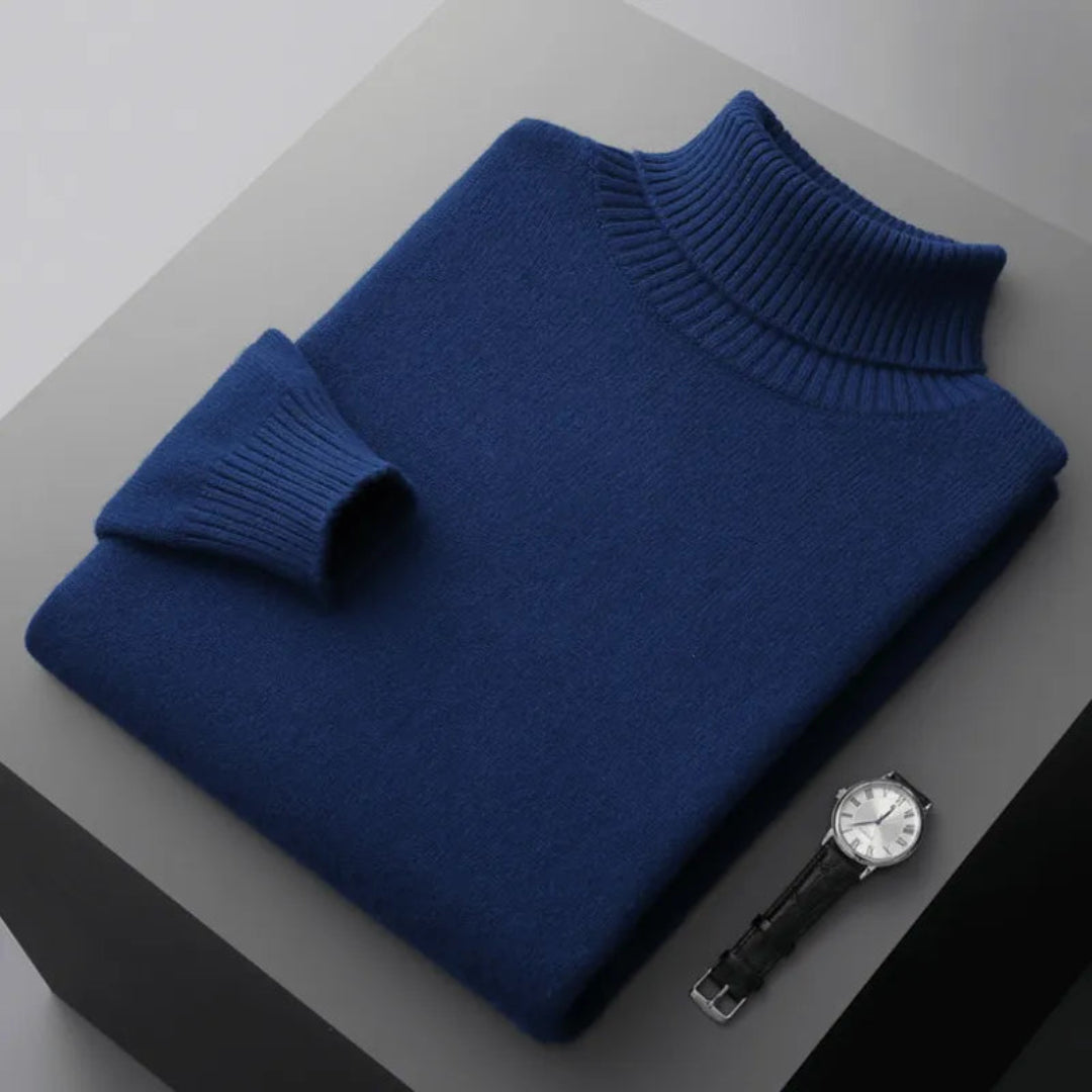 Glen Turtleneck Cashmere Sweater
