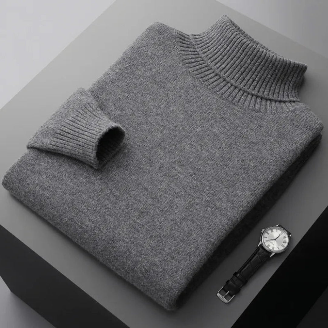 Glen Turtleneck Cashmere Sweater