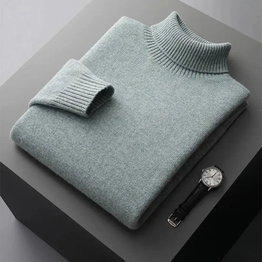 Glen Turtleneck Cashmere Sweater